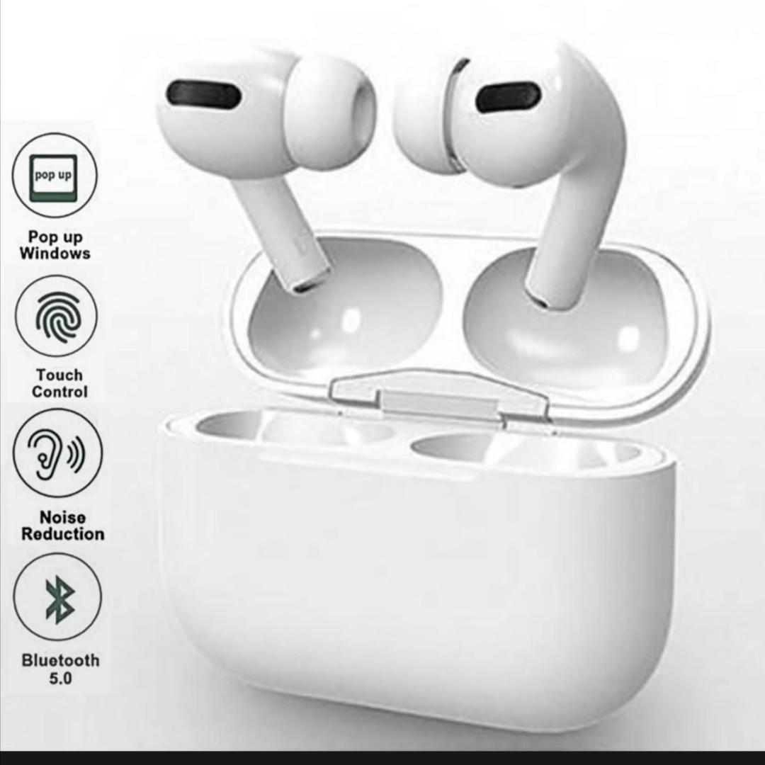 Pro White TWS Airpods Sound and High Quality Touch Sensors True Stereo Headphones with Built in mic.